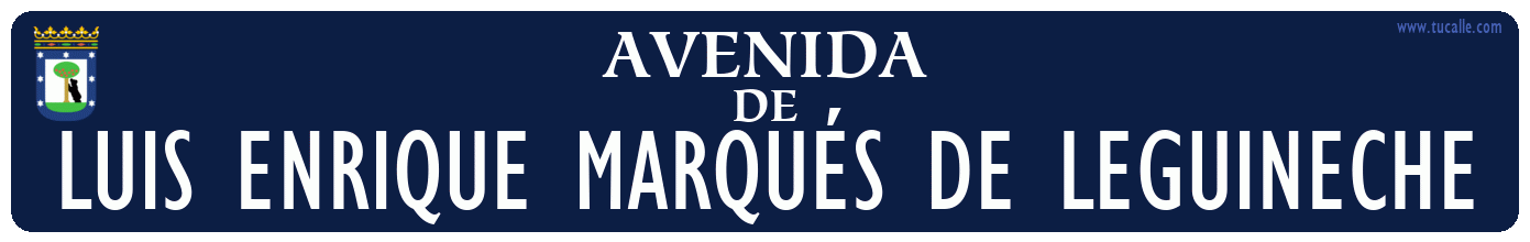 cartel_de_avenida-de-LUIS ENRIQUE MARQUÉS DE LEGUINECHE_en_madrid_antiguo